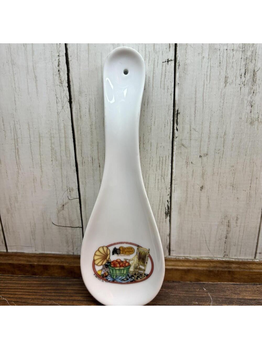 Cracker Barrel Country Themed Ceramic Spoon Rest Vintage 1996 Ceramic 9 inch